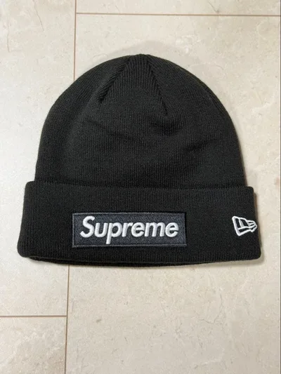 Supreme ニット帽 ビーニー ブラック ニューエラ