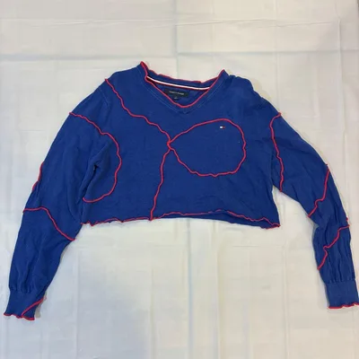 【TOMMY HILFIGER 】クロップド丈 ニット セーター M