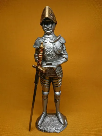 ビンテージ 騎士 金属 ヨーロッパ 置物 インテリア 工芸品 美術品 A1340