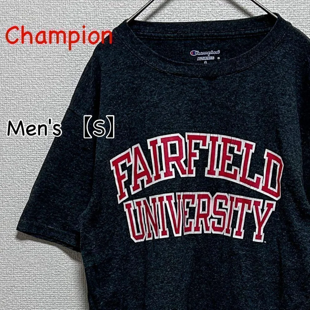 HA144【US輸入】Champion 半袖Tシャツ【メンズS】ダークグレー