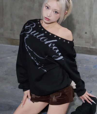 【美品✨️】d.i.aオーバーサイズ オフショルダー スウェット トップス