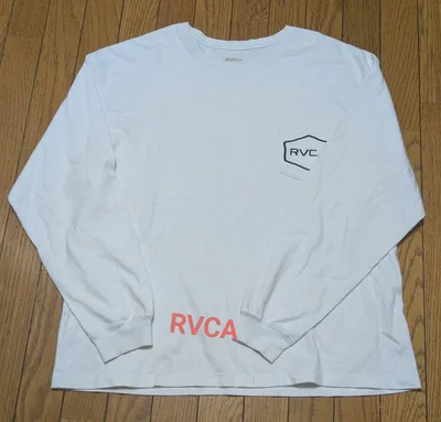 RVCA ビッグシルエット 長袖Tシャツ ホワイト