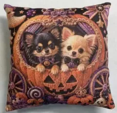 ハロウィン パネル生地チワワ ミニクッション ハンドメイド
