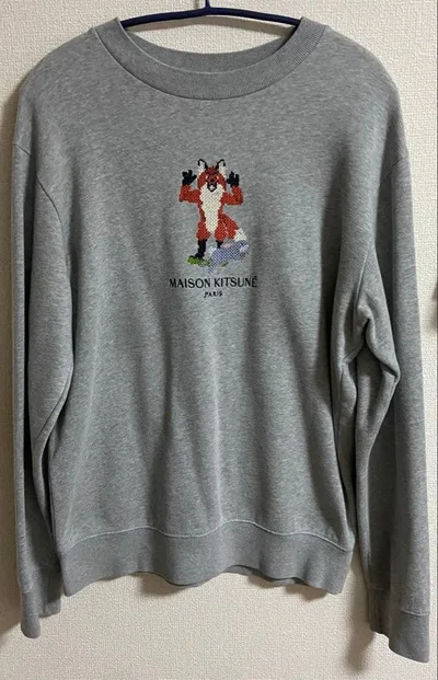 MAISON KITSUNÉ グレー トレーナー M