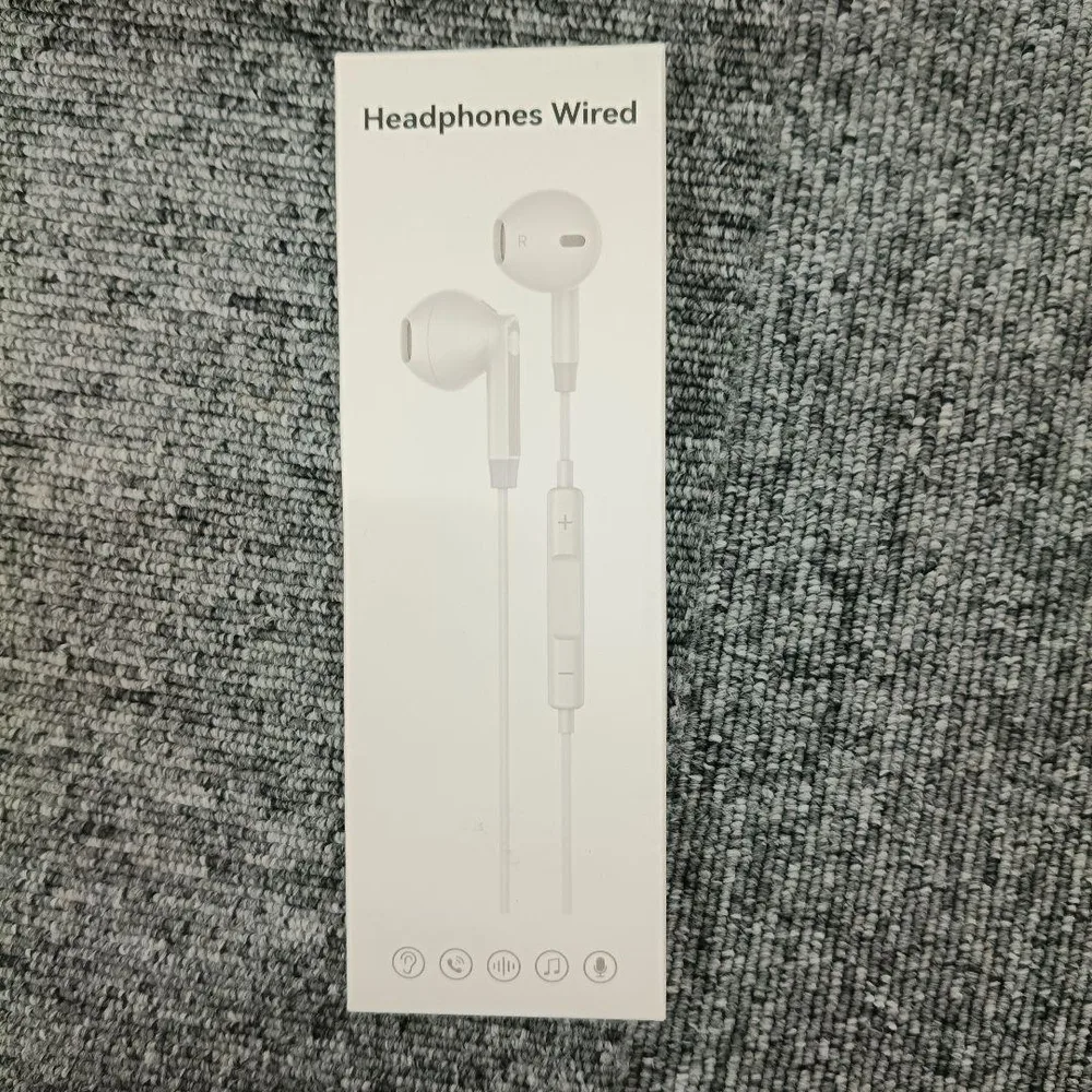 Headphones Wired 有線イヤホン マイク付き ホワイト