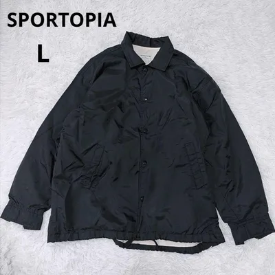 SPORTOPIA スポートピア コーチジャケット 黒 ブラック 古着 アウター