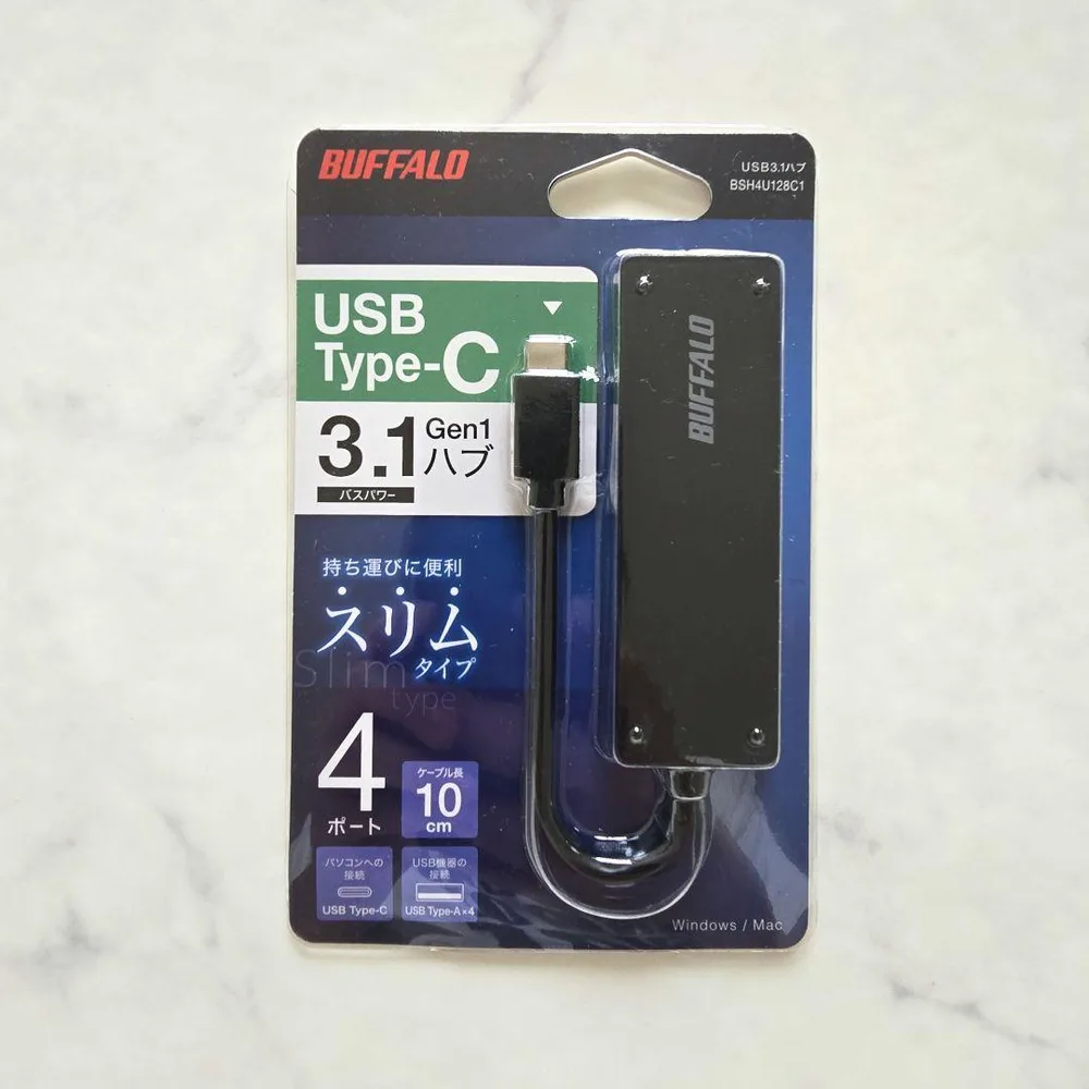 【新品・未開封】バッファロー USB Type-C 4ポートハブ スリムタイプ