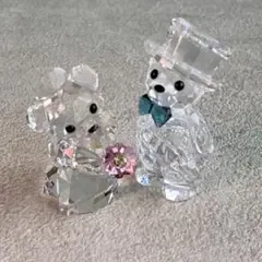 【希少】 SWAROVSKI クリスベア あなたとわたし フィギュリン 置物