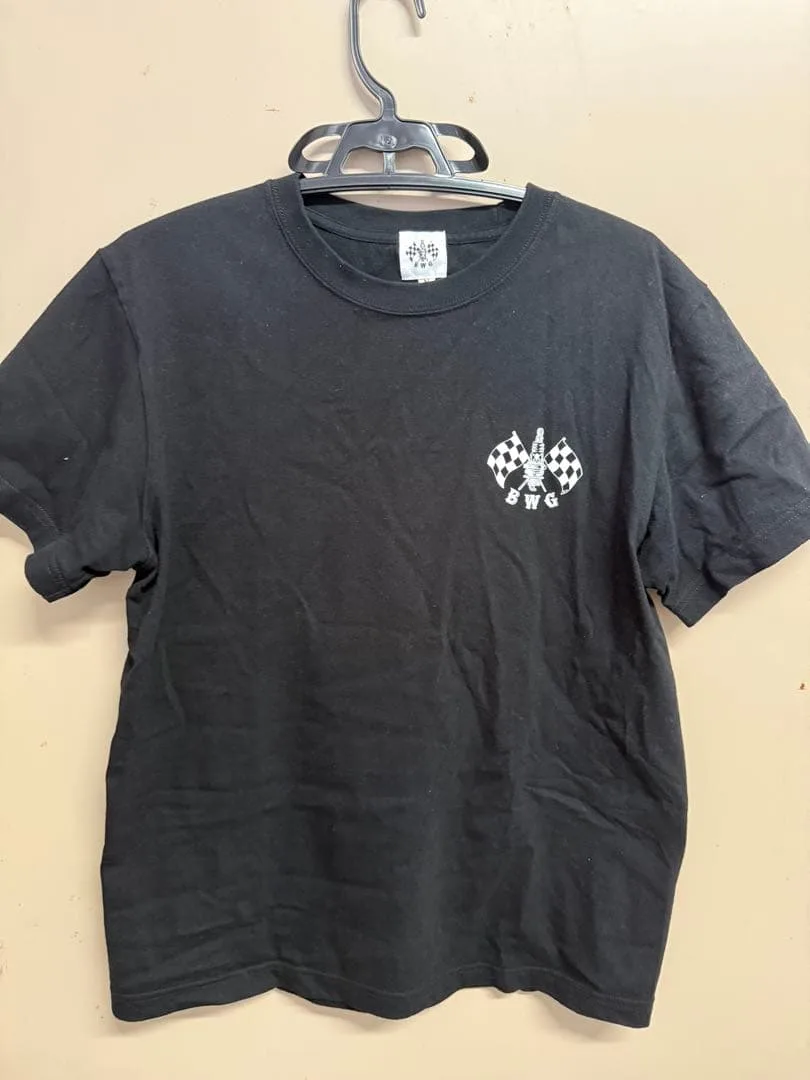 BWG スパークプラグ チェッカーフラッグ Tシャツ