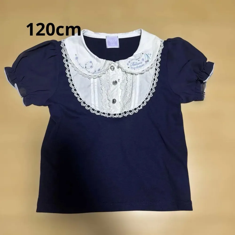 axes femme kids トップス 120cm 女の子 子ども服 襟付き