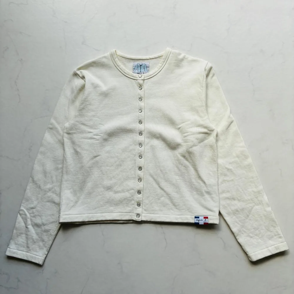 agnès b. カーディガンプレッション 裏起毛 フランス製 2(G865)