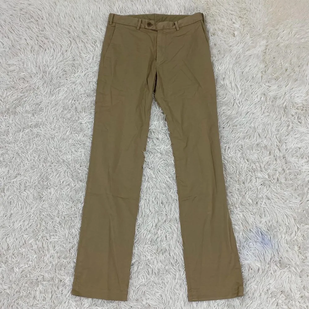 UNIQLOユニクロ コットンスリムフィットパンツ 324-075305ベージュ