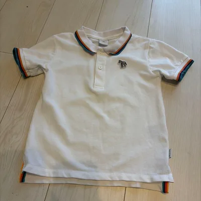 Paul Smith BABY ポロシャツ ホワイト ゼブラ刺繍