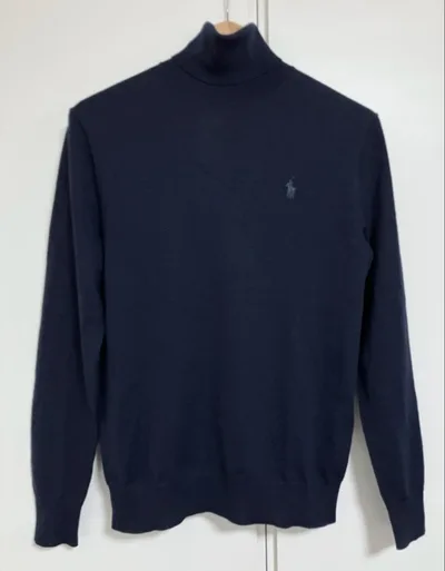 POLO RALPH LAURENポロラルフローレンのタートルネックニット 紺