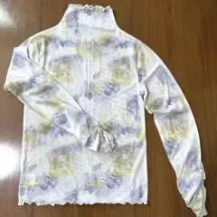 リュミエ シアープチハイネック 長袖 トップス パープル イエロー