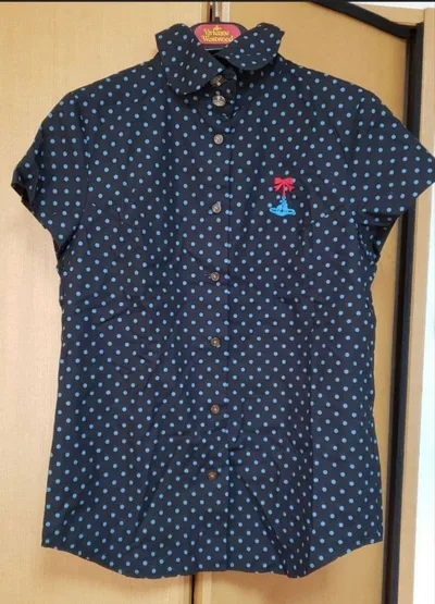 Vivienne Westwood ドット柄 オーブ 半袖シャツ