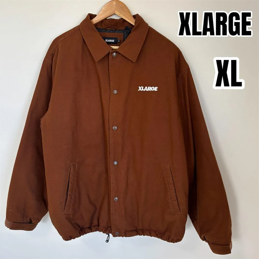 【人気】XLARGE エクストララージ ダック コーチジャケット ブラウンXL