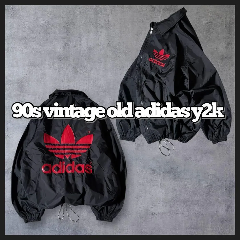 90s old adidas nylon jacket y2k tech