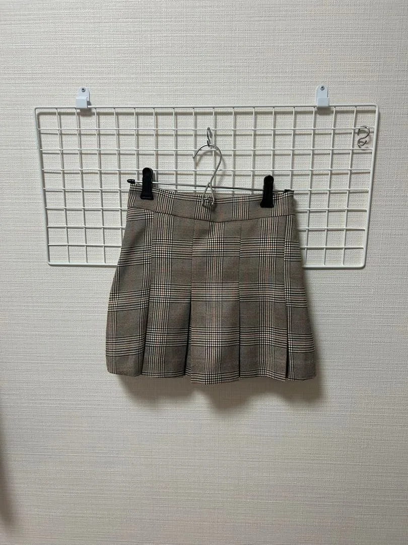 Chico チェックワイドプリーツミニスカパン(現在完売)