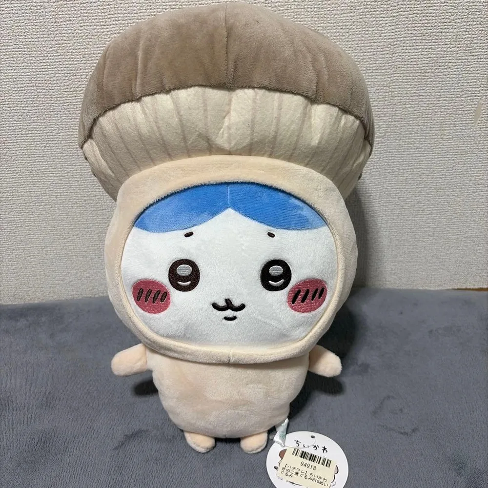 ☆ちいかわ きのこ着ぐるみ BIGぬいぐるみ ハチワレ約30cm☆ 未使用品