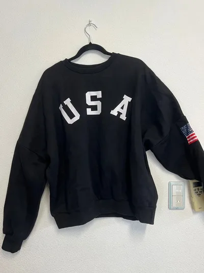 USAロゴ ブラック スウェット