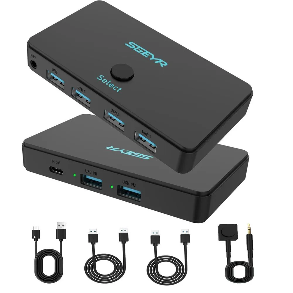 SGEYR USB 3.0スイッチャ高速伝送USB USB二進一出切入器