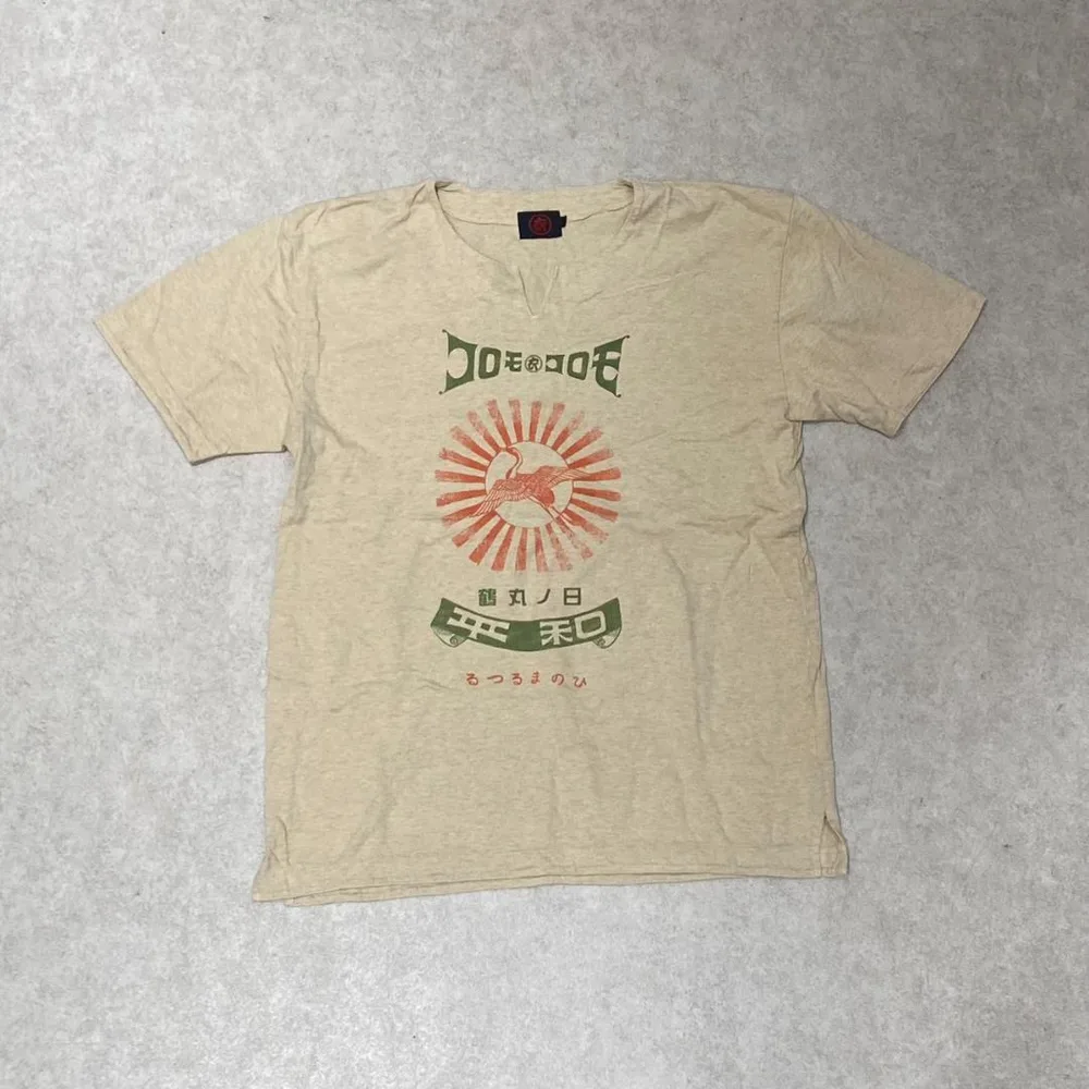 衣 古代新 MADE IN JAPAN IN KYOTO キーネック Tシャツ