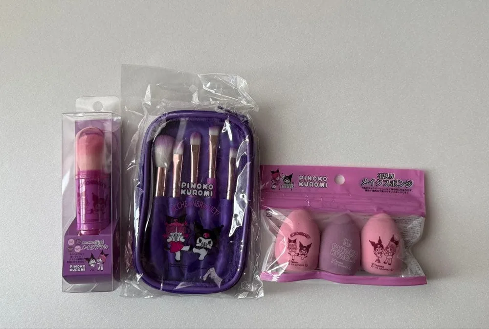 【新品】サンリオ ピノコ×クロミ メイクブラシセット&メイクスポンジ 3点セット