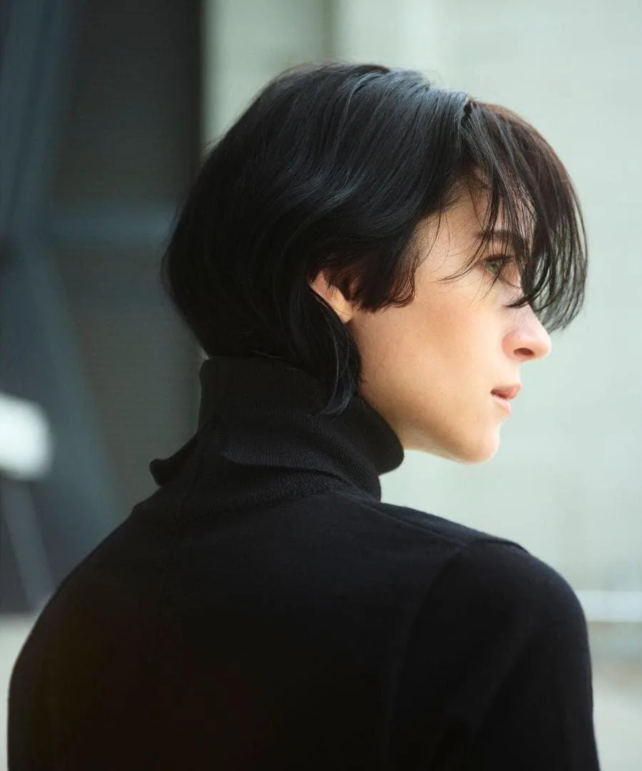 Demi-Luxe BEAMS / AK+1】36 5分袖 タートルネックニット