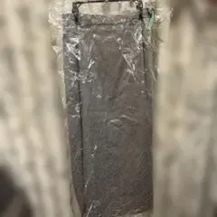 花柄 ロングスカート グレー