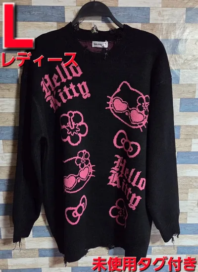 SANRIO キティちゃん ダメージニット L