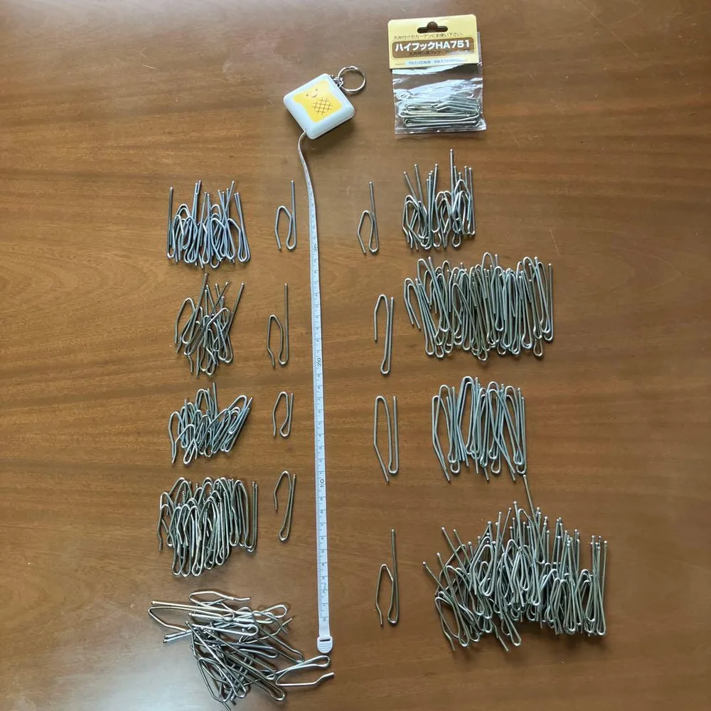 【USED】昔の金属製カーテンフック 多数