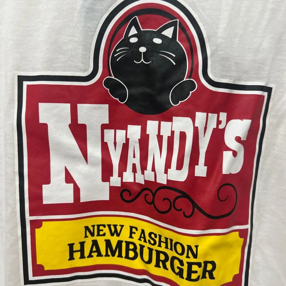 NYANDY'S ネコ 長袖Tシャツ 面白いtシャツ おもしろTシャツ