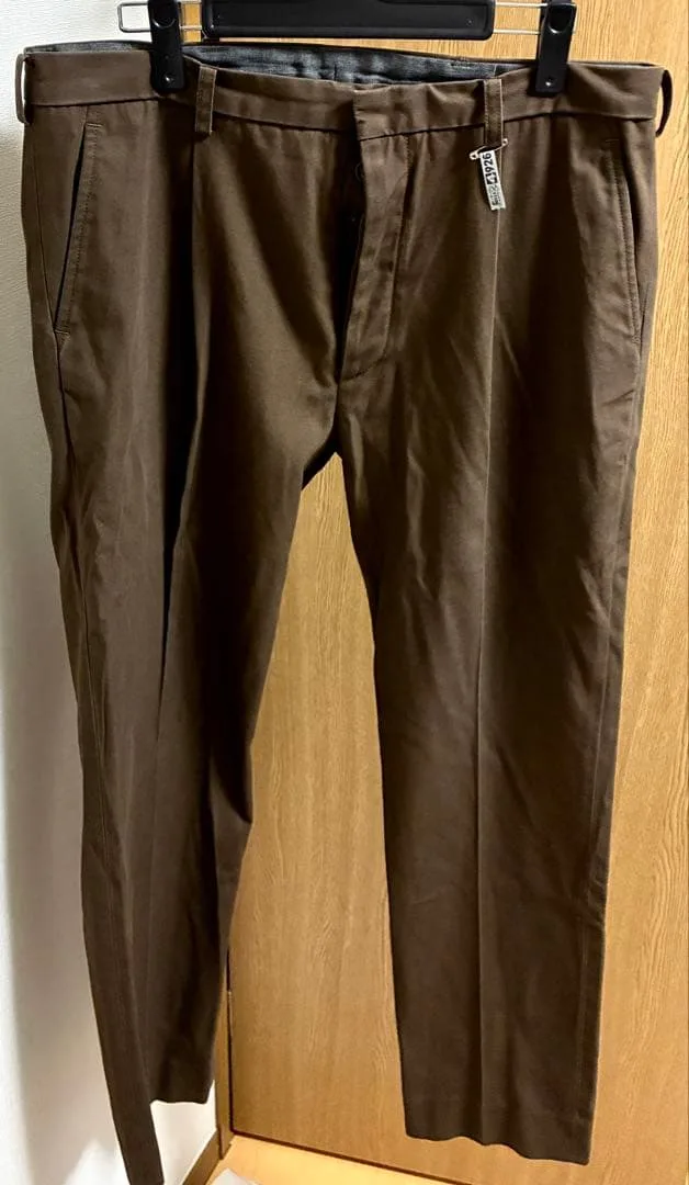LOST CONTROL 1 PLEATS TROUSERS ブラウン L