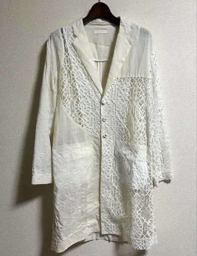 Nobuyuki Matsui コットンシルク レース チェスターコート