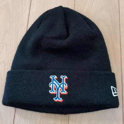 NEW ERA ニューヨーク・メッツ ニット帽 ブラック