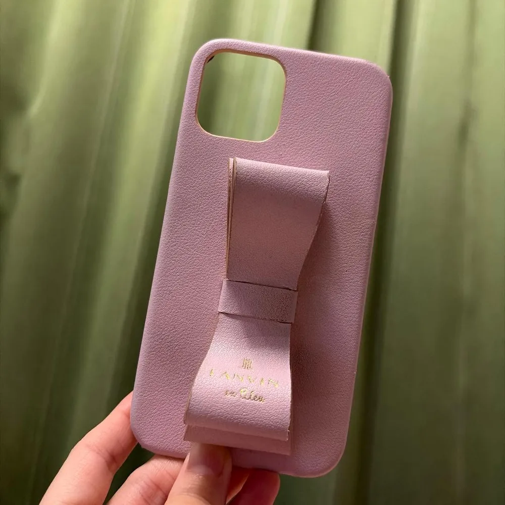 LANVIN en Bleu iPhone12 ケース リボンピンク 桜ピンク