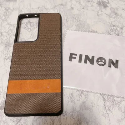 FINON Galaxy ケース カバー スマホケース ブラウン シリコン