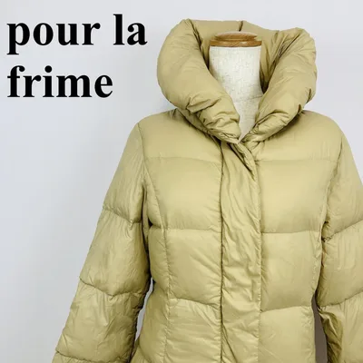pour la frime ダウンジャケット ベージュ M 0400-A