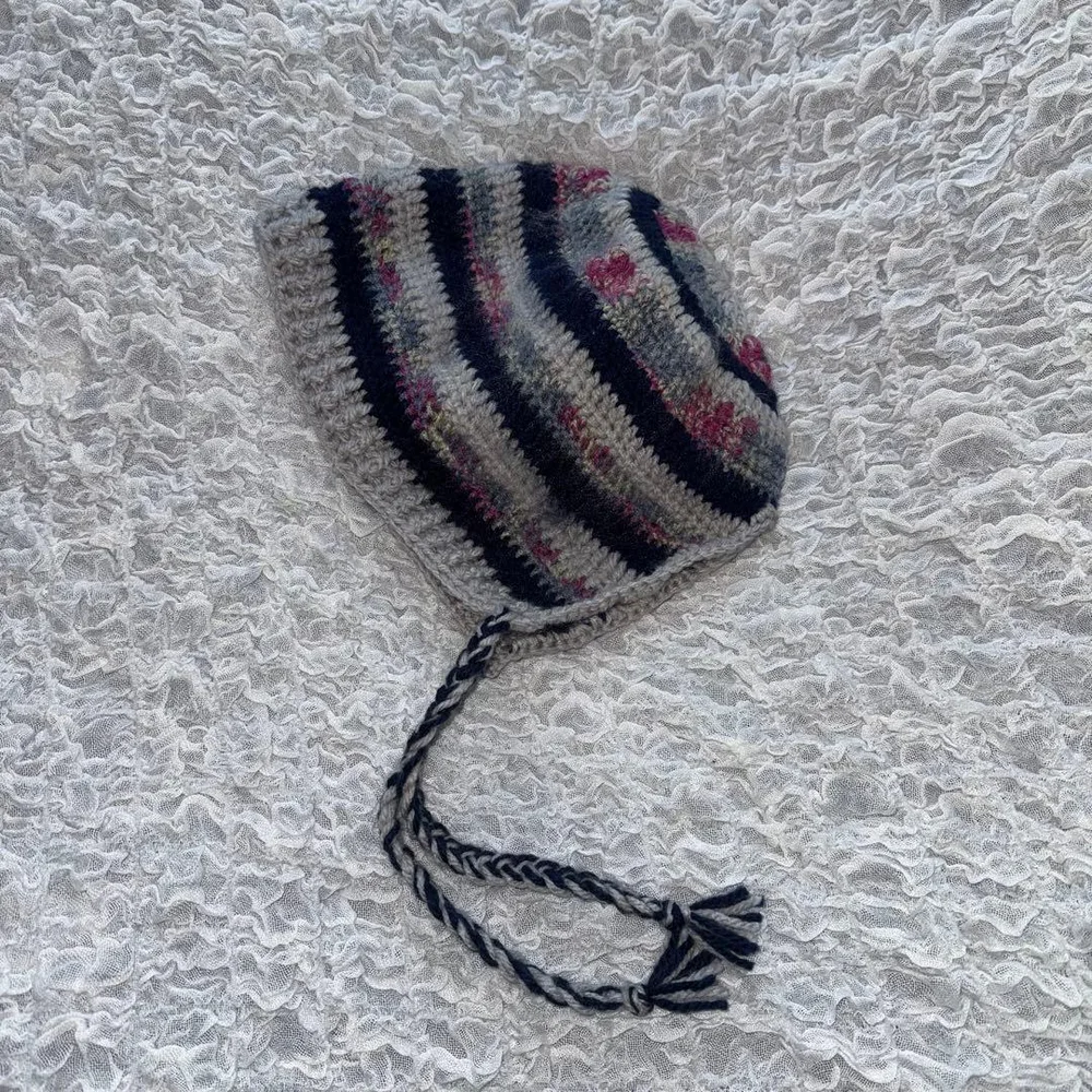 ハンドメイド ニット帽 ボンネット バラクラバ フード帽