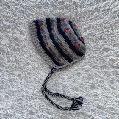 ハンドメイド ニット帽 ボンネット バラクラバ フード帽