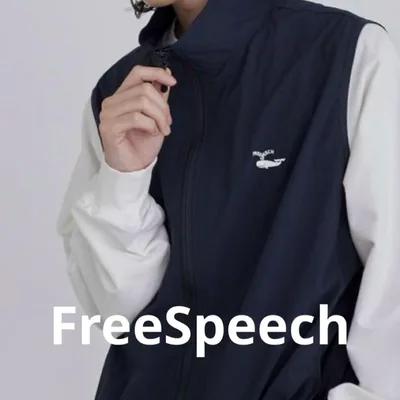 FreeSpeech coen別注 ナイロンベスト M ネイビー フリースピーチ