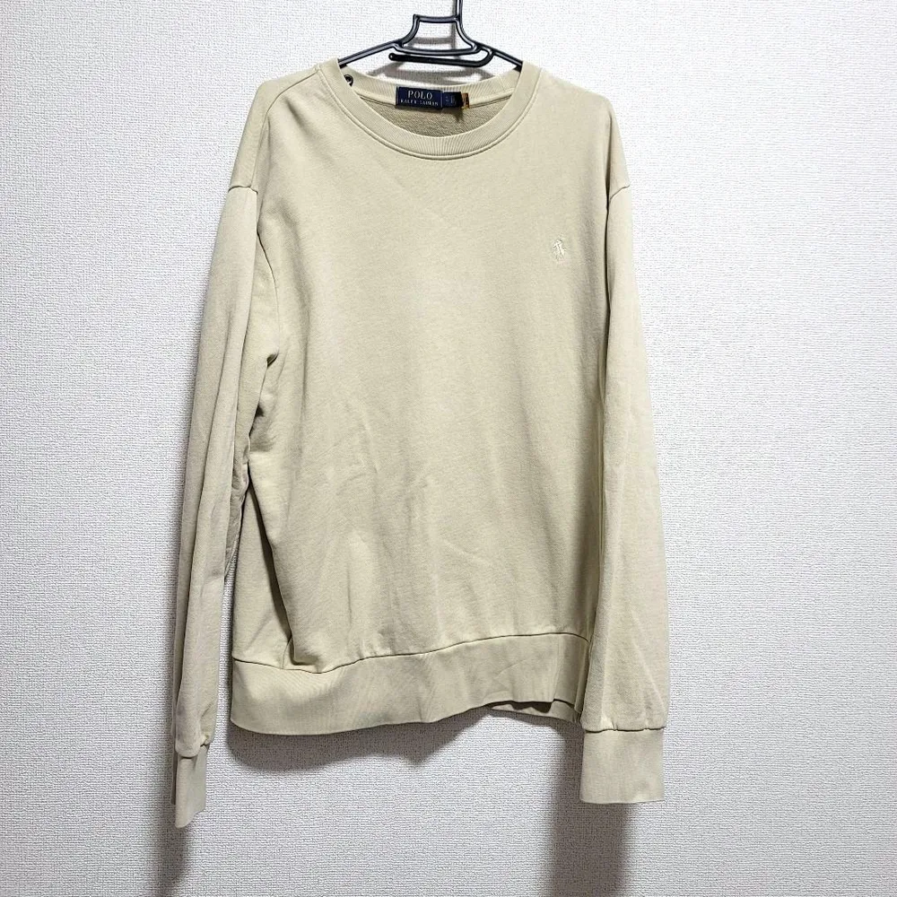 現行 POLO RALPH LAUREN ラルフローレ スウェット ベージュ L