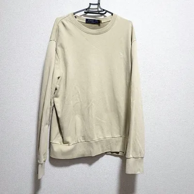 現行 POLO RALPH LAUREN ラルフローレ スウェット ベージュ L