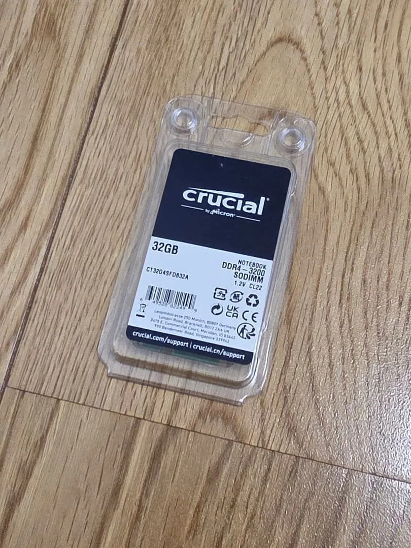Crucial ノートPC用メモリ 32GB DDR4-3200
