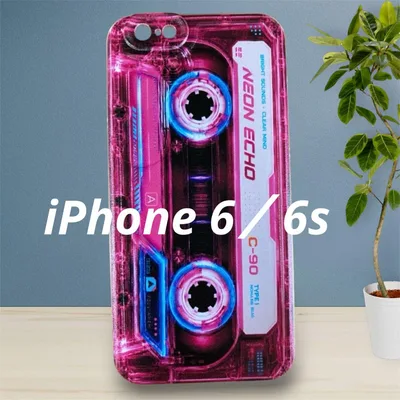 iPhone 6/6s カセットテープ柄ケース ソフトケース