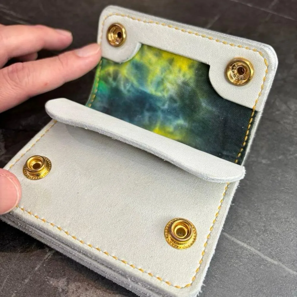 タイダイ 極厚 トラッカーウォレット ハンドメイド 革財布