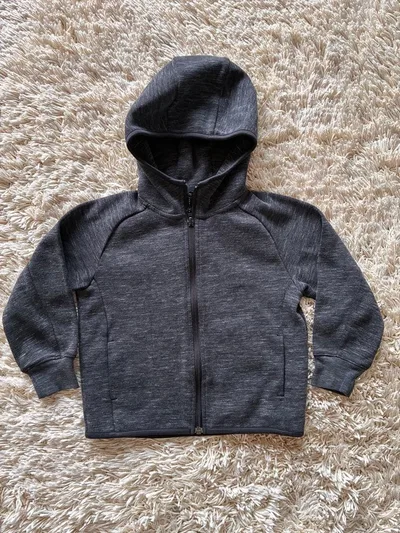 UNIQLO キッズ ジップアップパーカー ダークグレー100cm