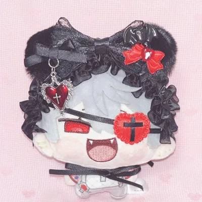 にじまるっと ぬい服 ヘッドドレス 眼帯 ハロウィン 黒 ちびぐるみ