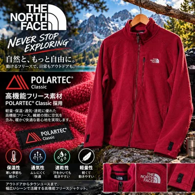 ノースフェイス ポーラテック仕様 フリースジャケット メンズ Lサイズ